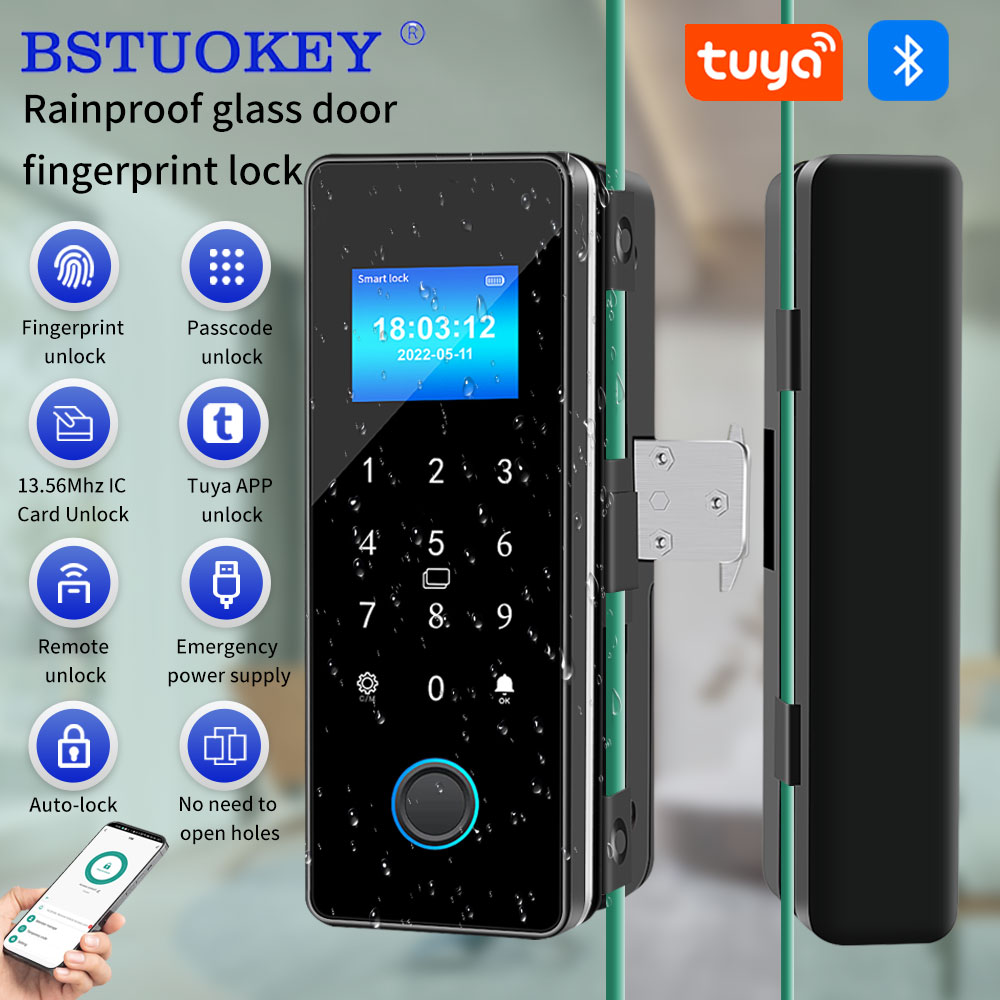 Glass Door Hinge - Wasserdichte Tuya APP Control Schiebe Glas
